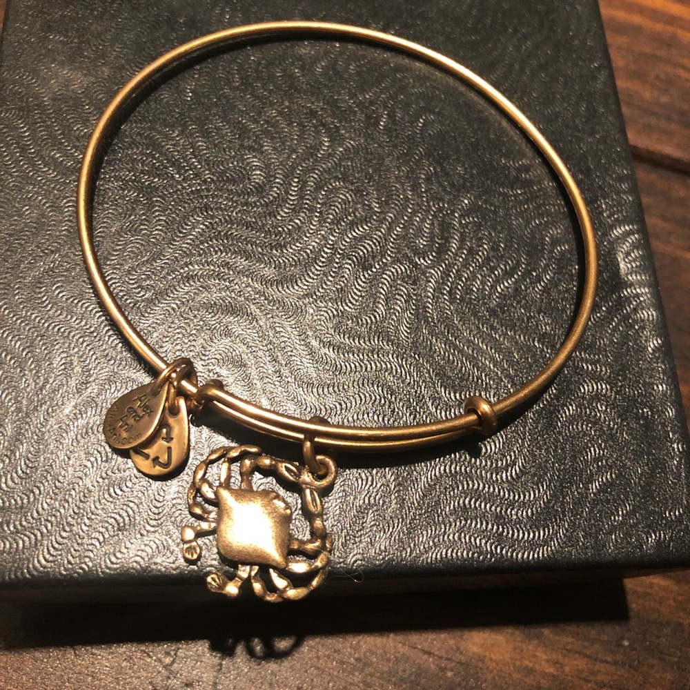 Alex & Ani gold crab bangle